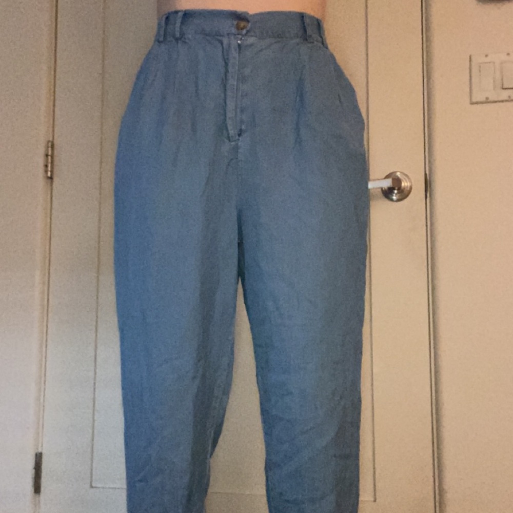 Blue flowy pants